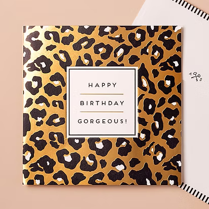 Happy Birthday Gorgeous Leopard Print Card