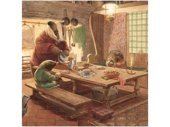 Wind In The Willows Badger's Kitchen Greeting Card