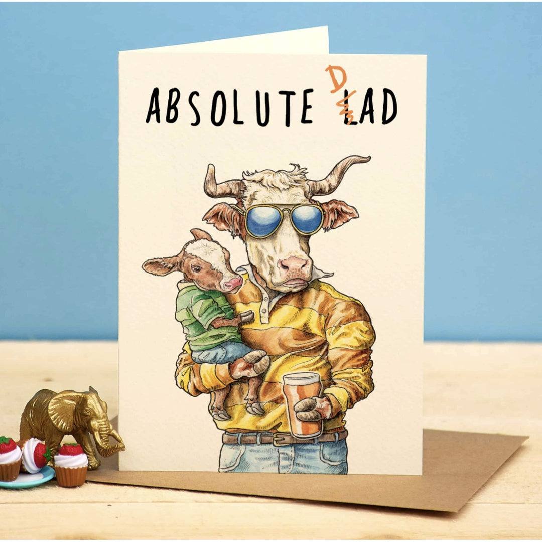 Absolute D’Lad Card – Funny Father’s Day or Birthday Card