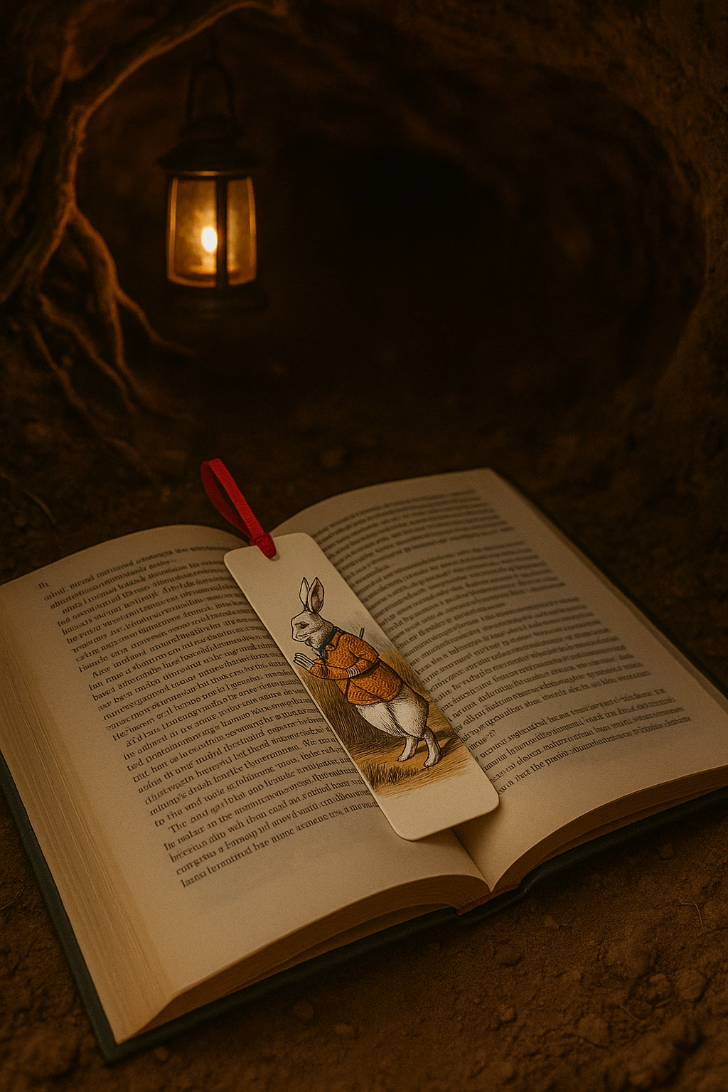 White Rabbit Bookmark – Alice in Wonderland Inspired