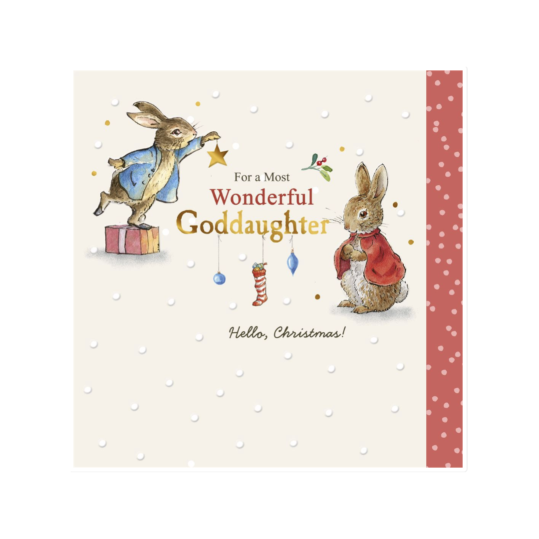 Goddaughter Christmas Card – Peter Rabbit Design Meta description: