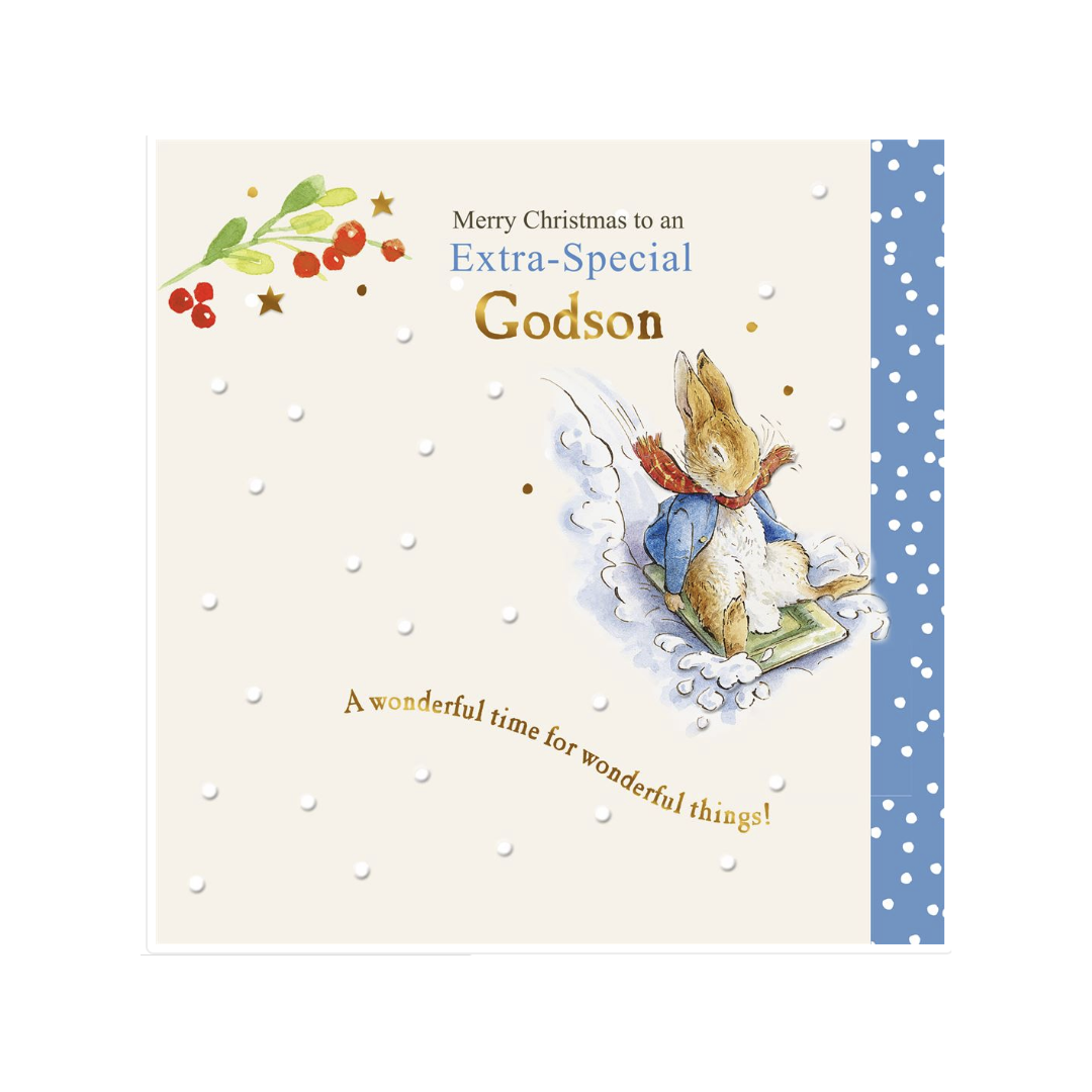 Godson Christmas Card – Peter Rabbit Design