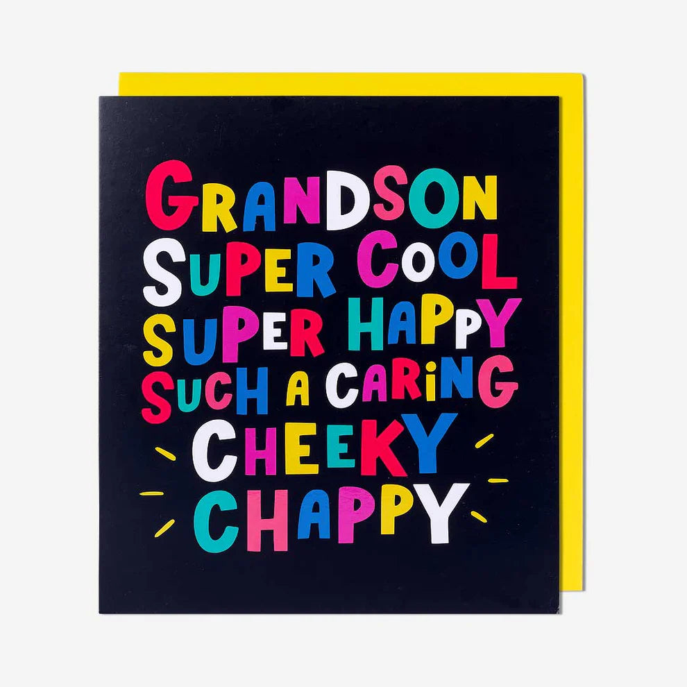 Super Cool Super Happy Grandson Birthday Card