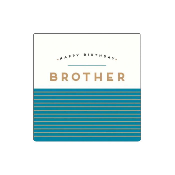 Brother Blue Stripes Birthday Card