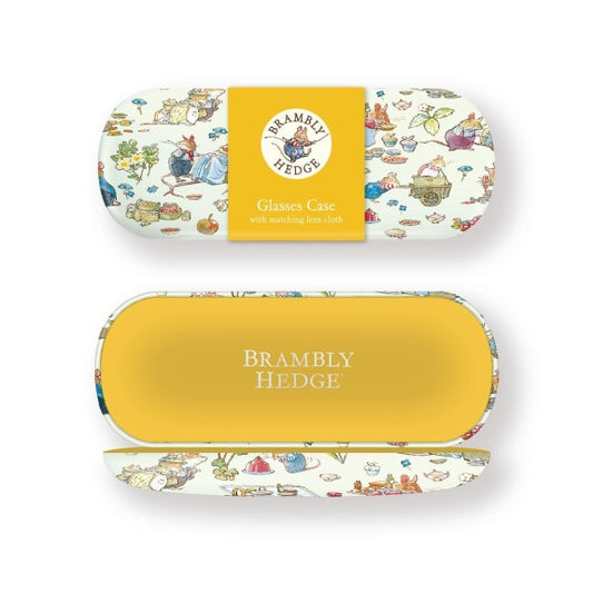 Glasses case with matching box from Brambly Hedge on a white background