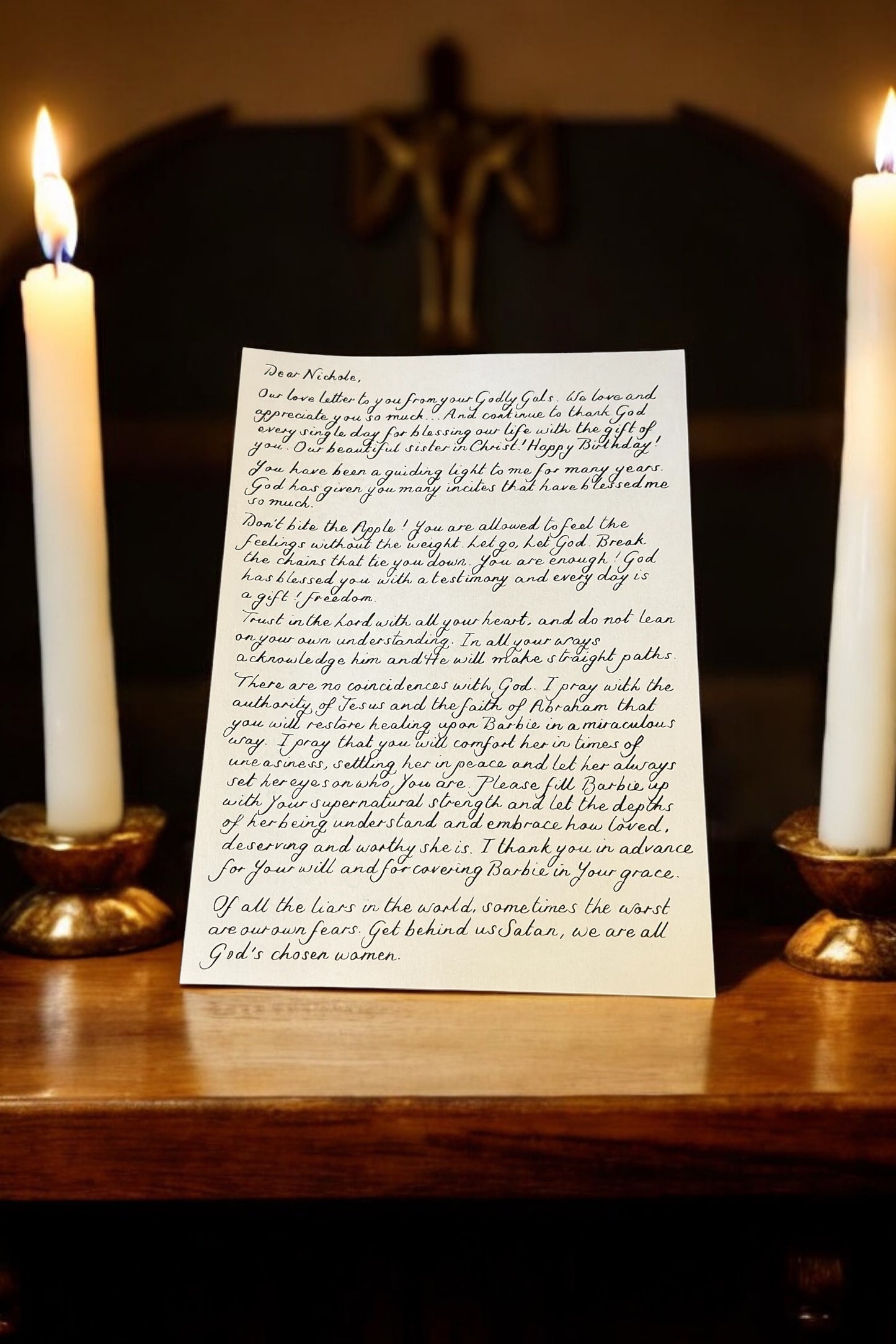Handwritten Letter Cream Wove with wax seal