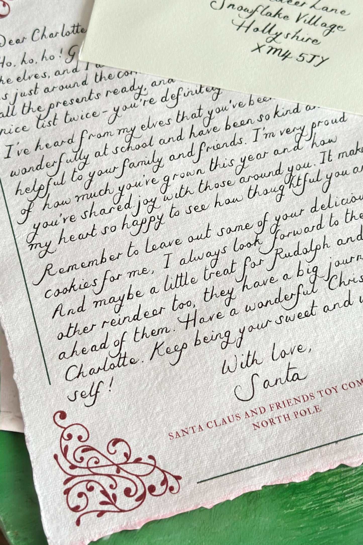 Unique Handwritten Santa Letter with Red Wax Seal