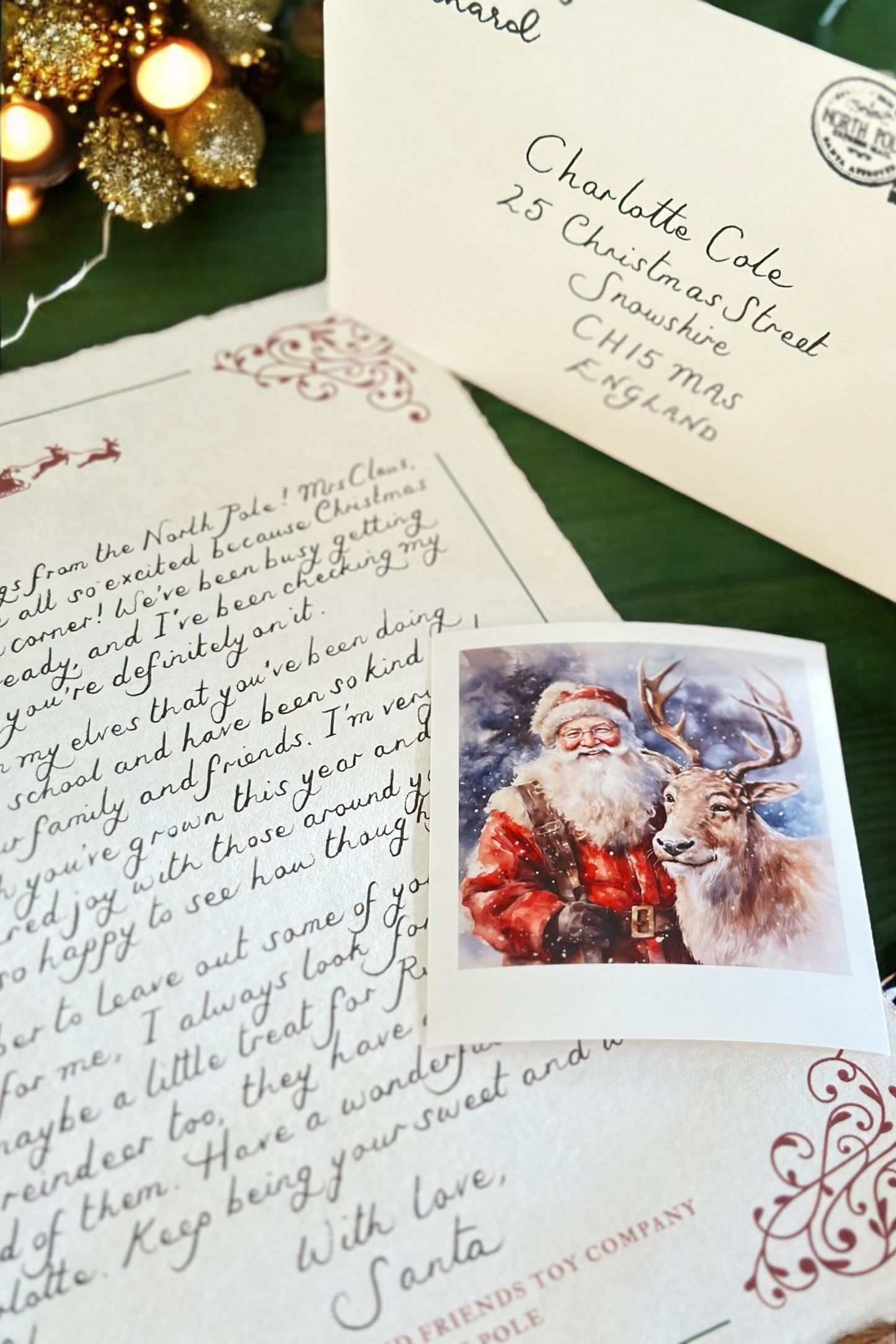 Unique Handwritten Santa Letter with Red Wax Seal