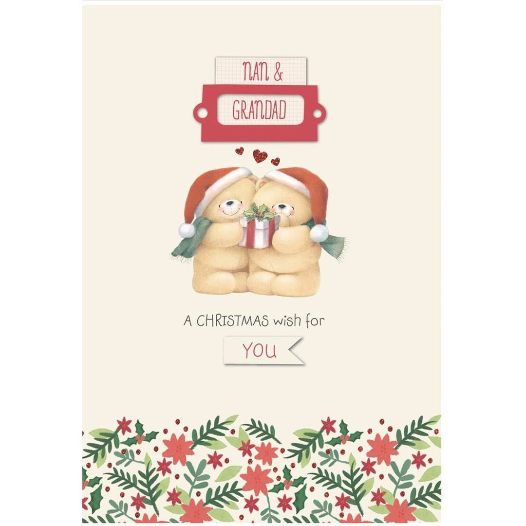 Forever Friends Nan & Grandad Christmas Card