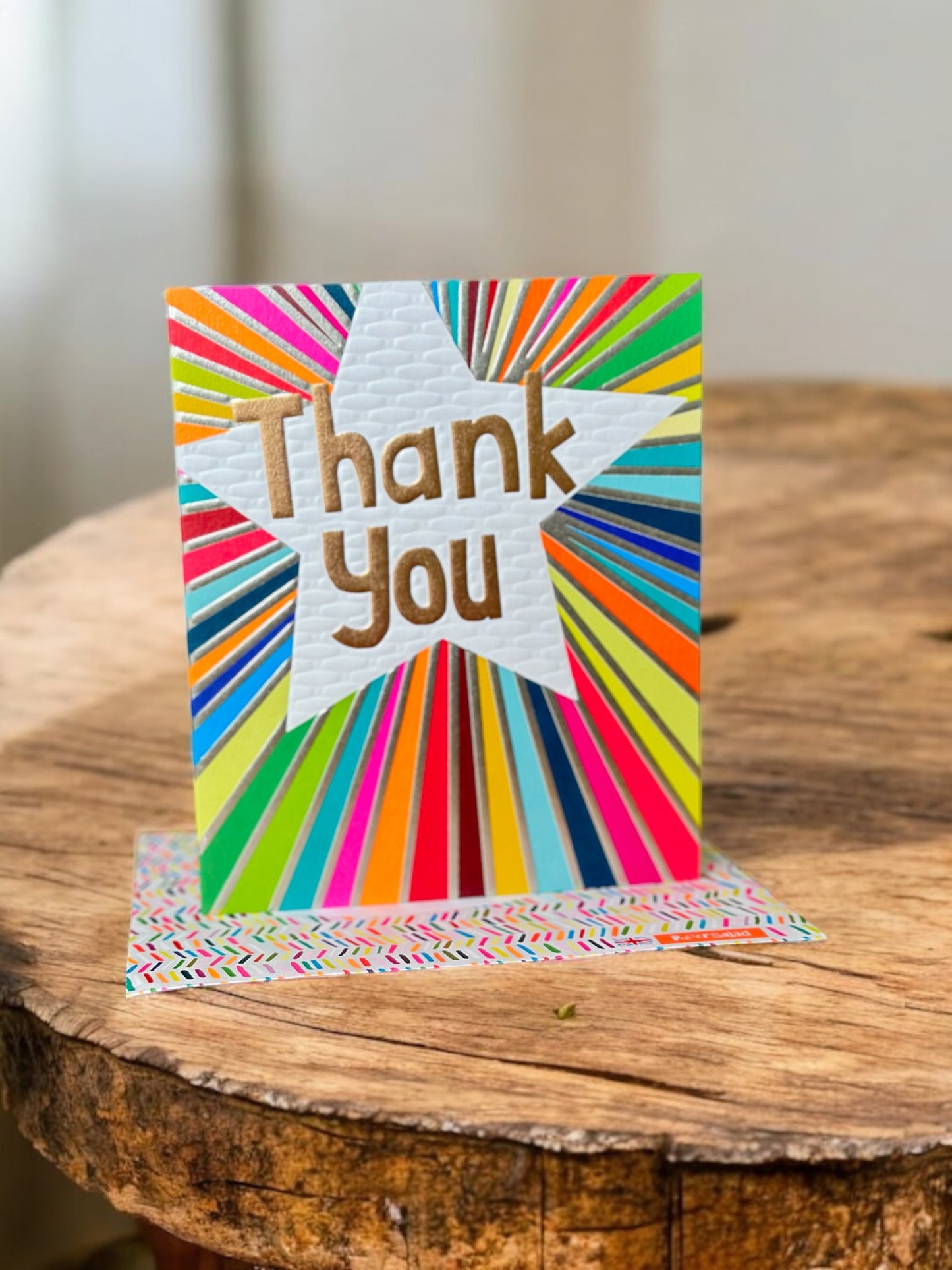 Thank You Rainbow Starburst Card
