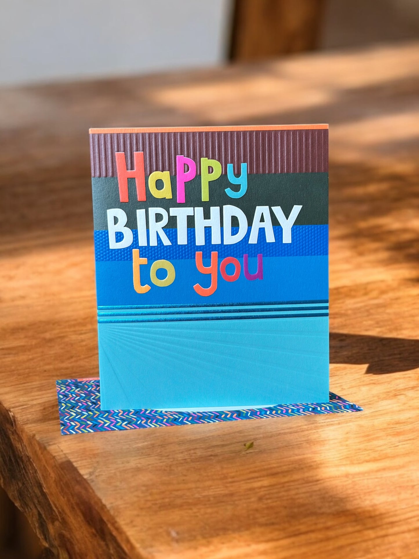 Happy Birthday to You Striped Card – by Paper Salad