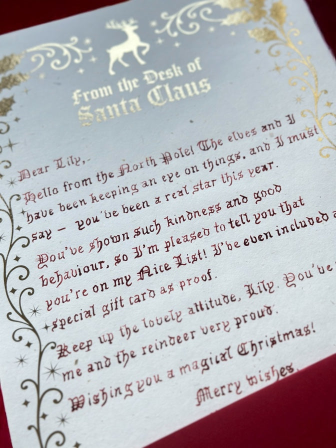 Luxury Handwritten Letter from Santa