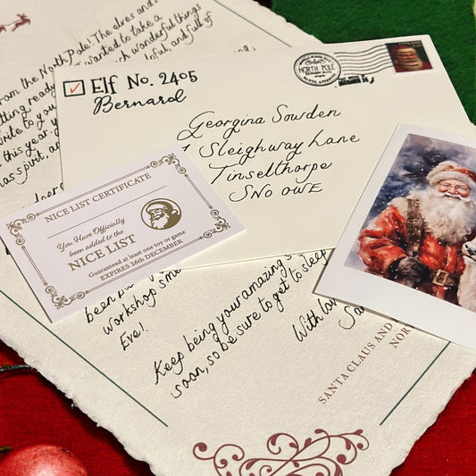 Unique Handwritten Letter from Santa with Red Wax Seal