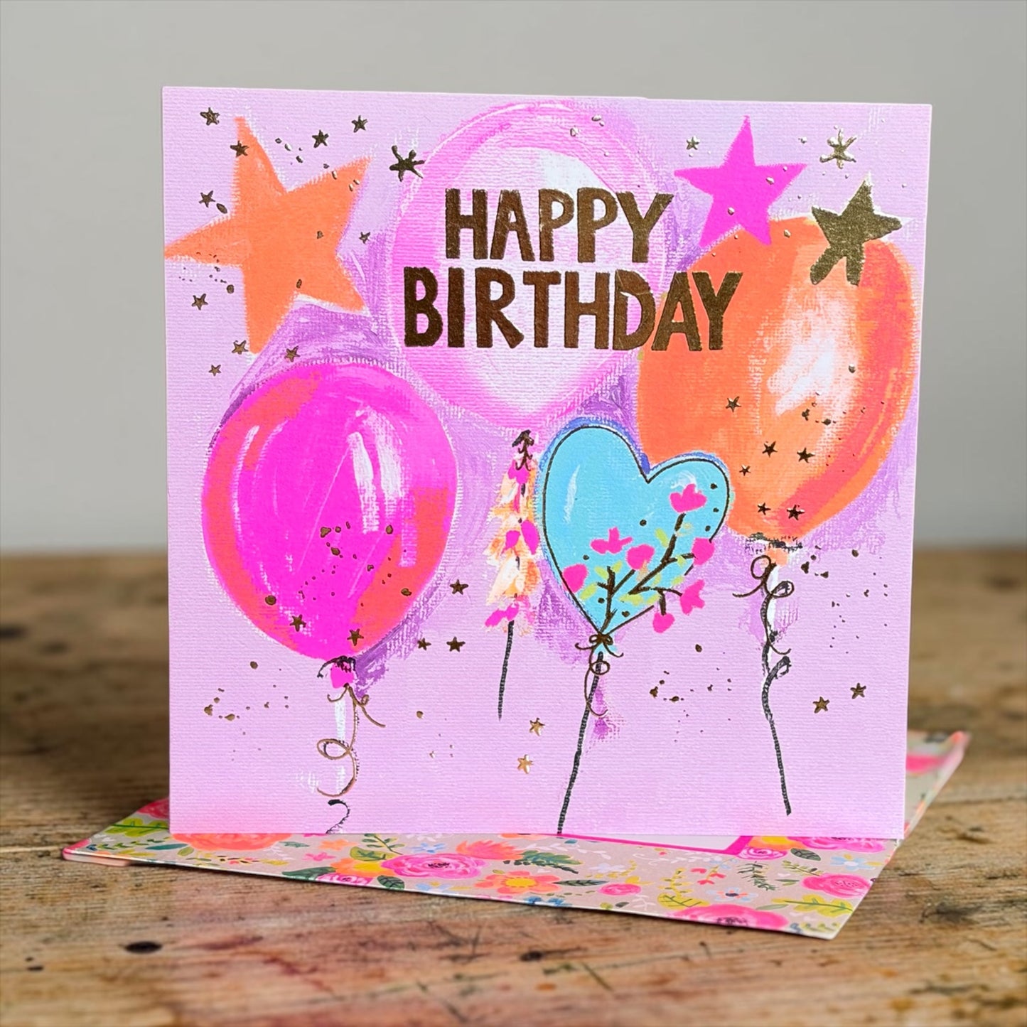 Colourful Balloon Happy Birthday Card by Paper Salad