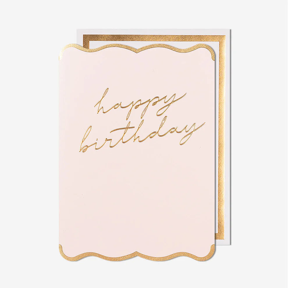 Happy Birthday Pink Foil Card | Fox & Butler