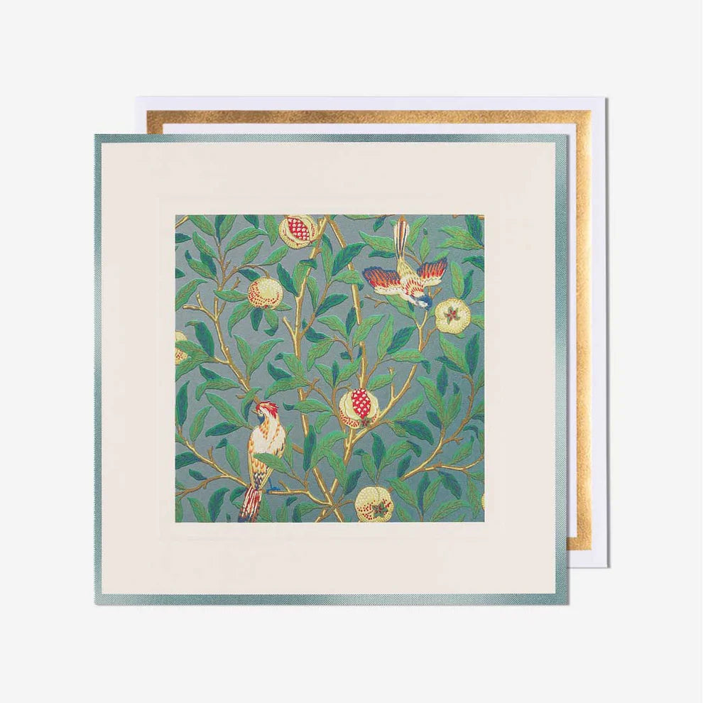 Birds In Tree Pattern Blank Card