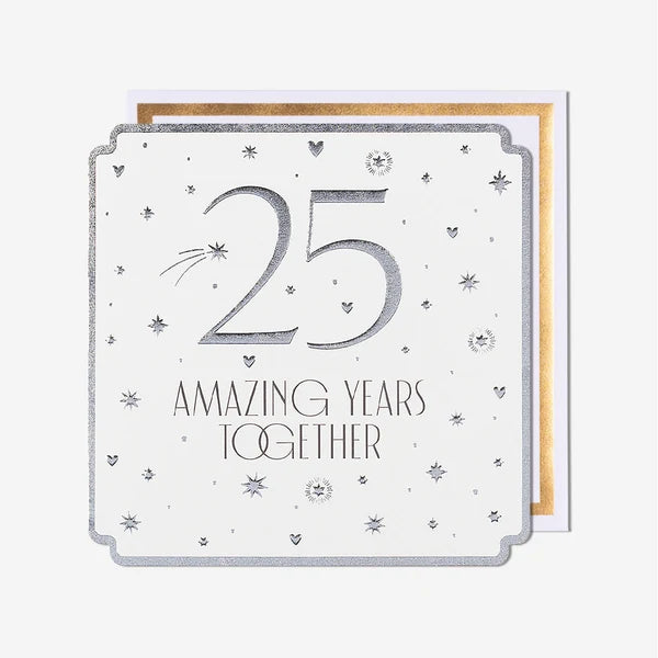 25 Amazing Years Together Silver Anniversary Card