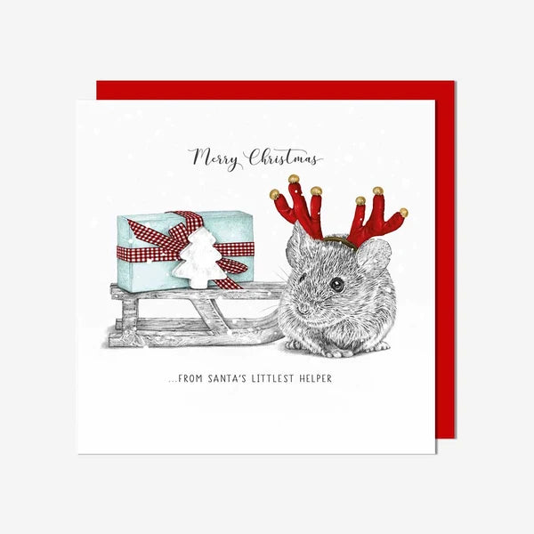 Santa’s Littlest Helper Christmas Card