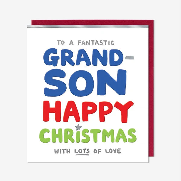 Fantastic Grandson Happy Christmas Card