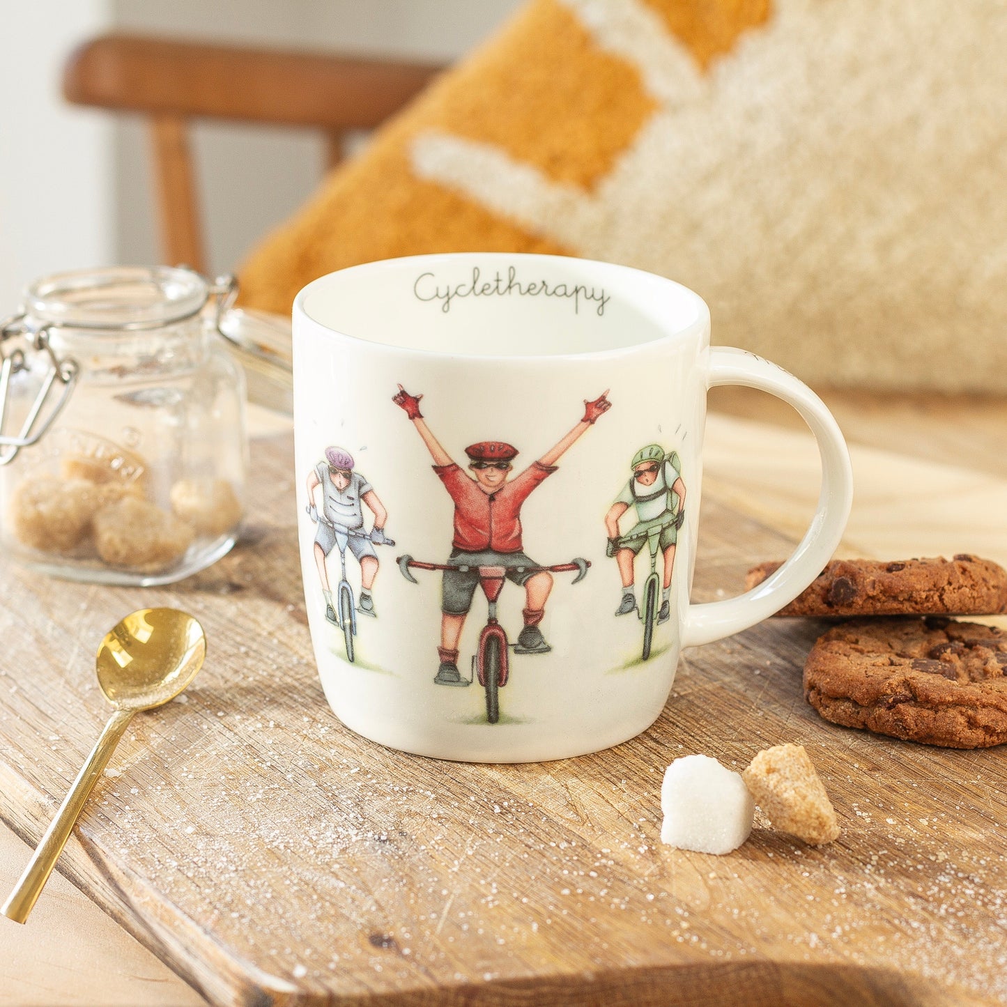 Cycletherapy Fine China Mug by Bernie Parker