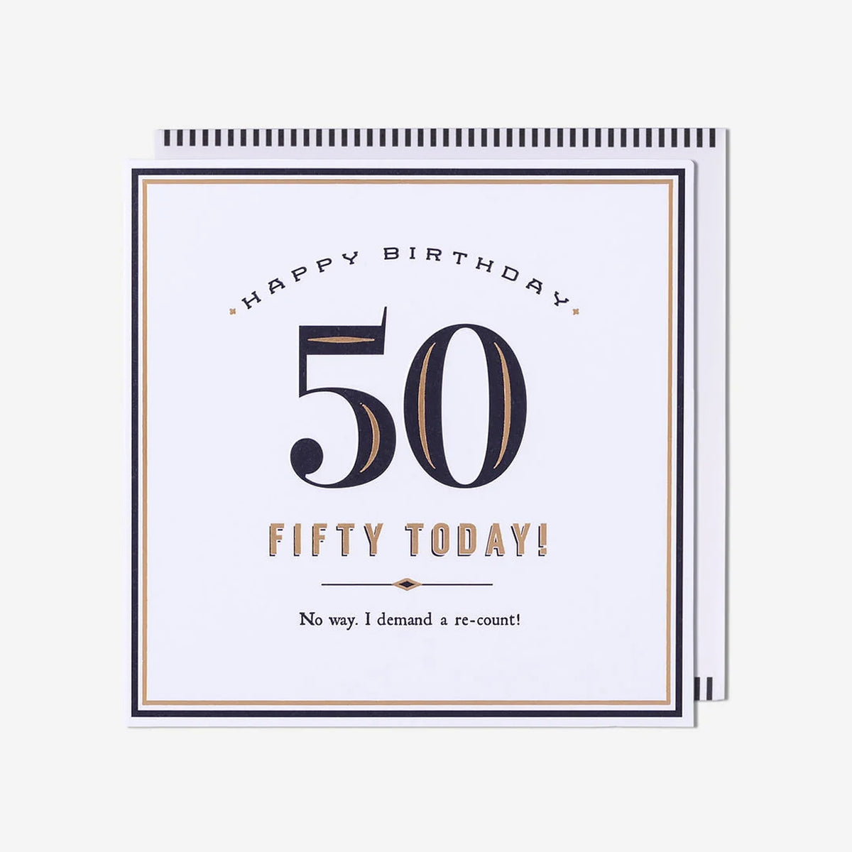 Fifty Today! Demand A Re-Count 50th Birthday Card
