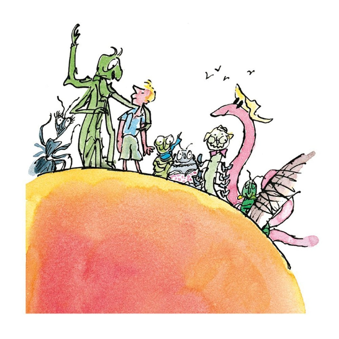 James and the Giant Peach Greeting Card | Quentin Blake