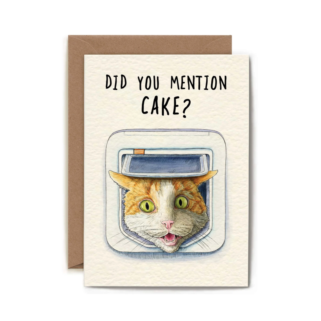 Cat Flap Cake Card