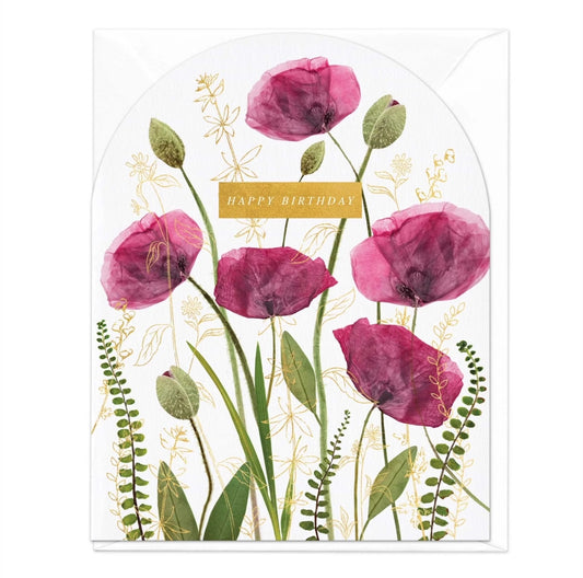 Pressed Poppies Birthday Card image 0