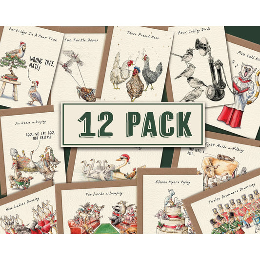 12 Days of Christmas Card Pack – 12 Designs