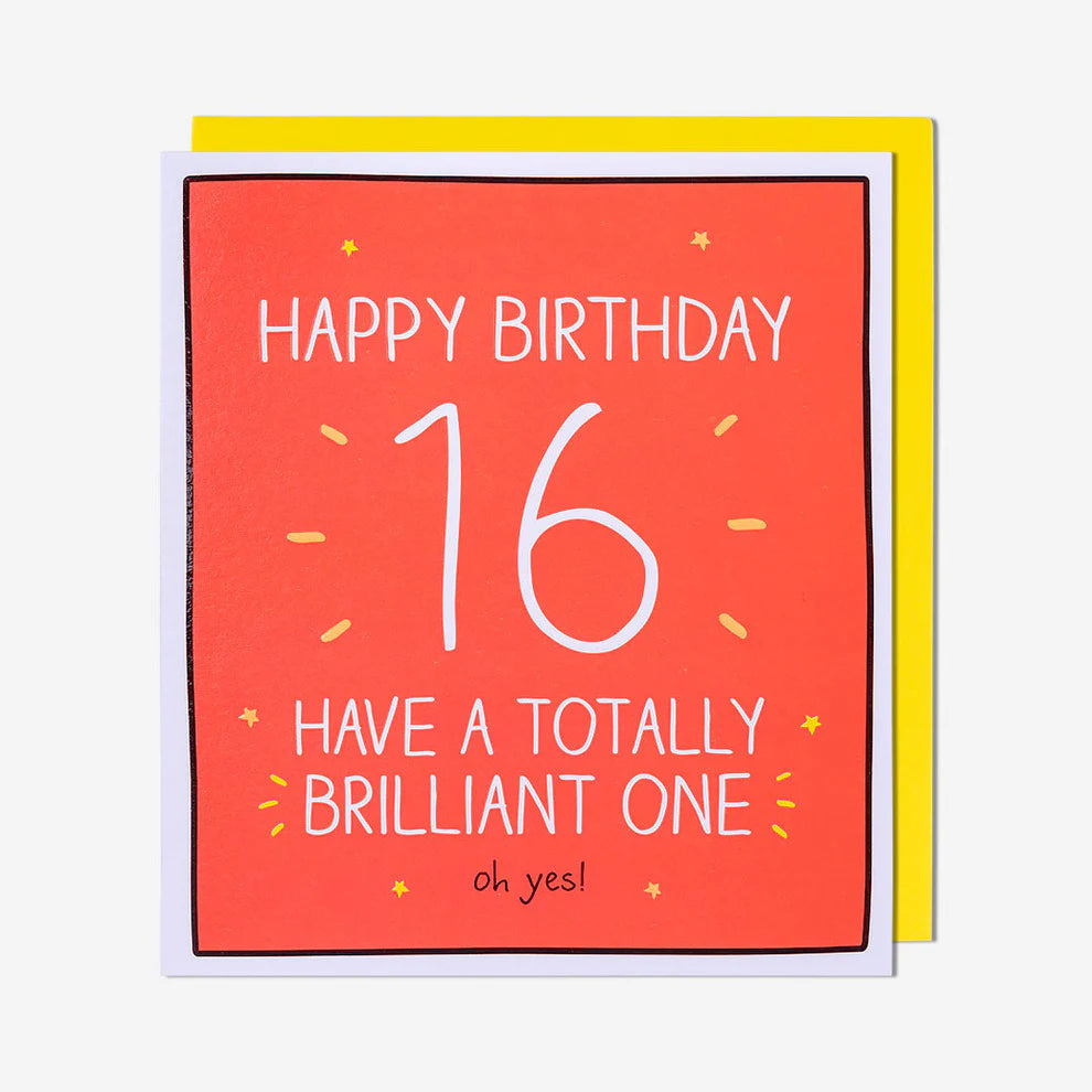 16th Birthday Totally Brilliant Card