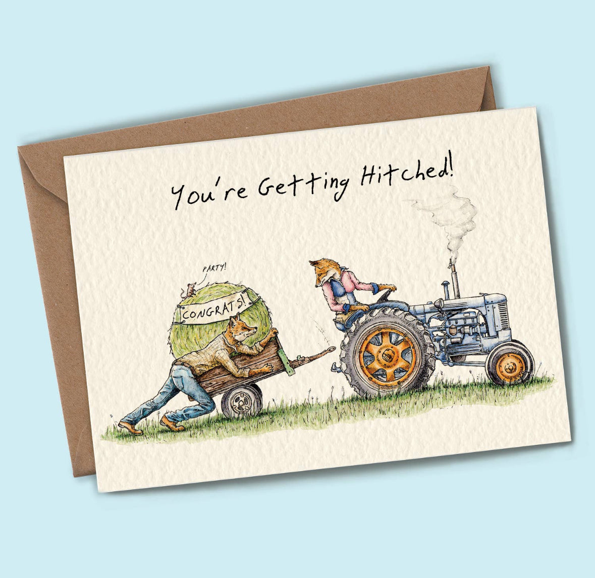 Getting Hitched Card - Wedding Card - Engagement Card image 0