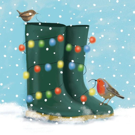 Wellies & Robins – Christmas Card