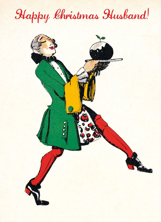 Happy Christmas Husband – Vintage Card by Claud Lovat Fraser