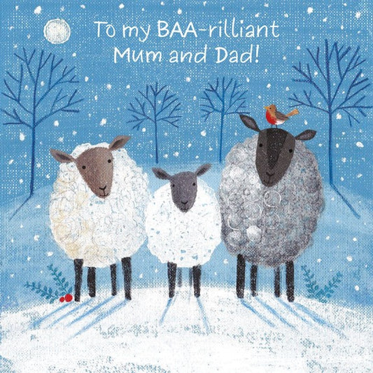 Christmas card for Mum and Dad – Sheep design