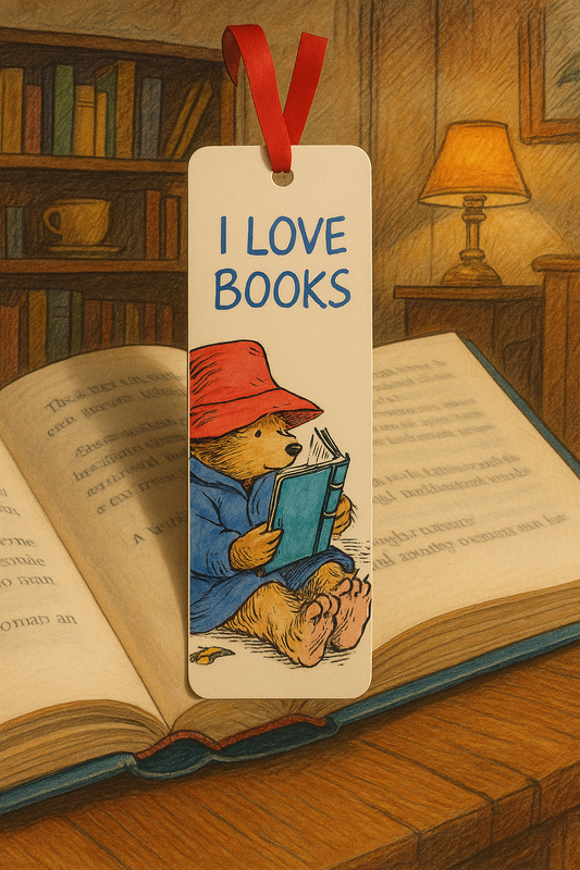 Paddington Bear Book Mark - I Love Books