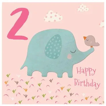 2nd Birthday Elephant Card image 0