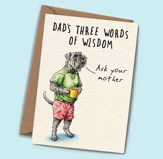 Words of Wisdom Card - Fathers Day Card image 0