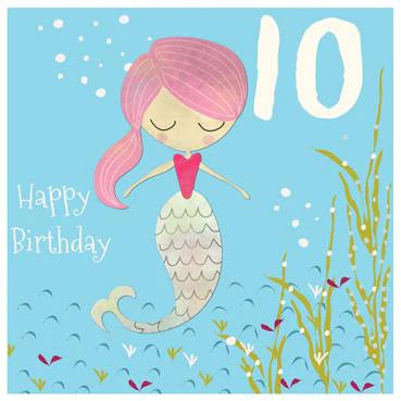 10th Birthday Mermaid Card image 0