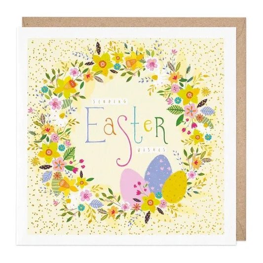 Easter wishes Egg Wreath Card image 0