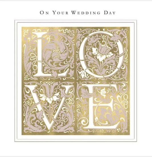 On Your Wedding Day LOVE Gold Foil Card image 0