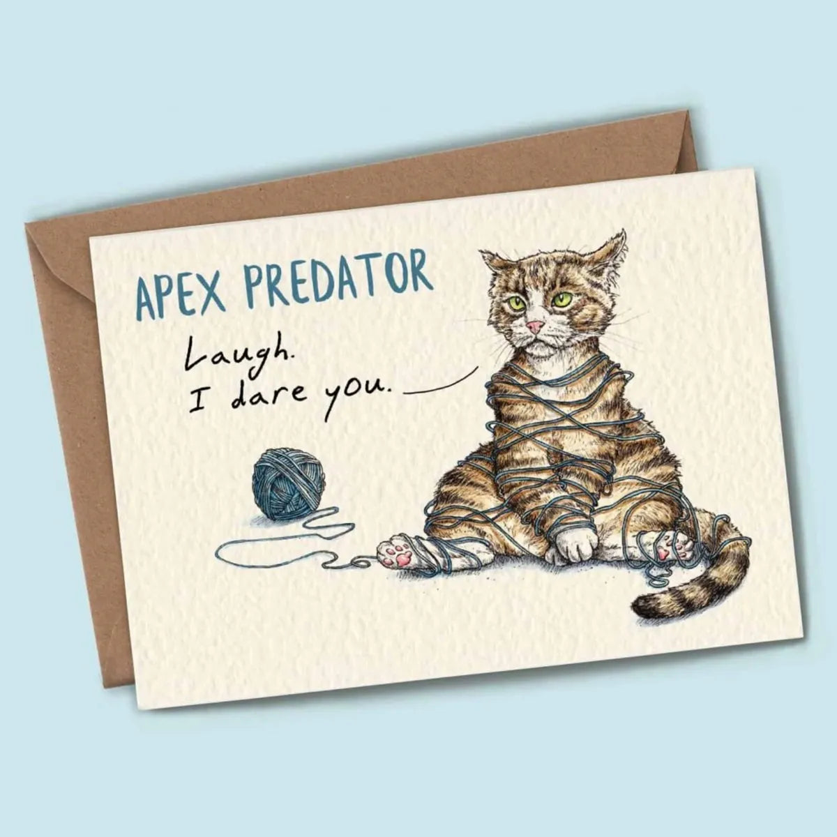 Apex Predator Cat Card - Laugh I Dare You image 0