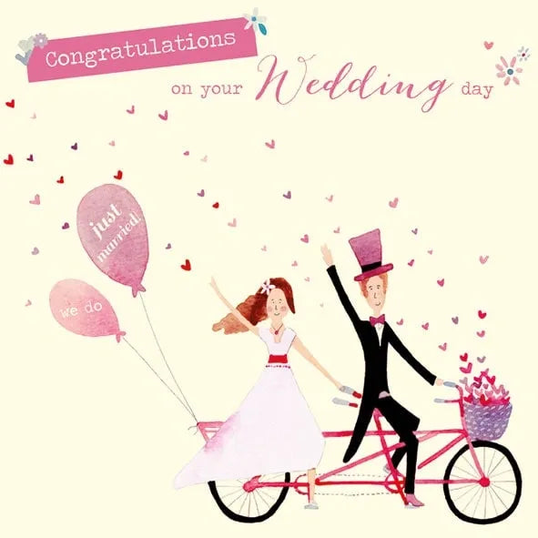 Bicycle Made for Two Wedding Card image 0