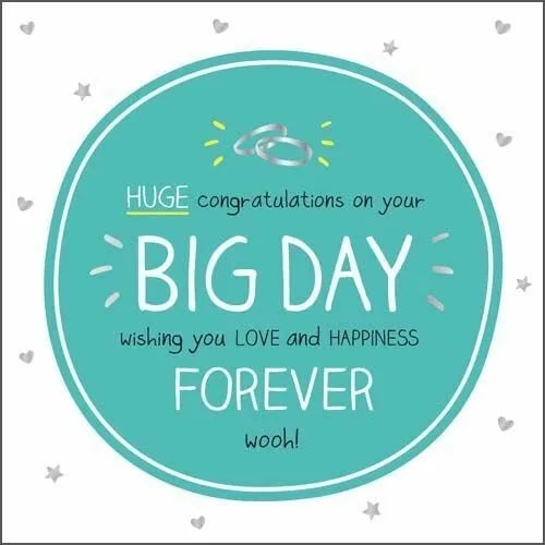 Huge Congratulations on Your BIG DAY Wedding Card image 0