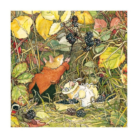 Brambly Hedge Blackberry Picking Greeting Card image 0