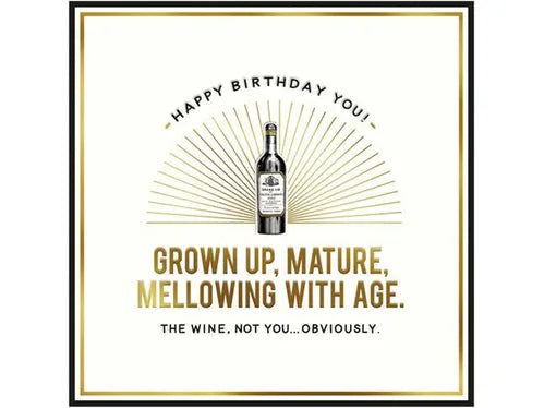 Grown Up Mature, Mellowing with Age Birthday Card image 0