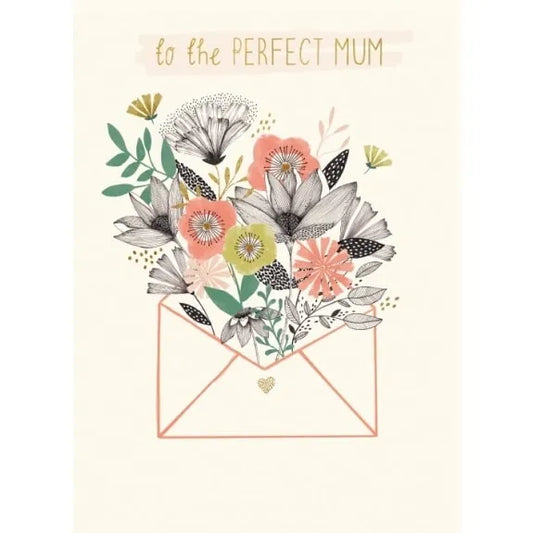 To A Perfect Mum Floral Envelope Birthday Card image 0