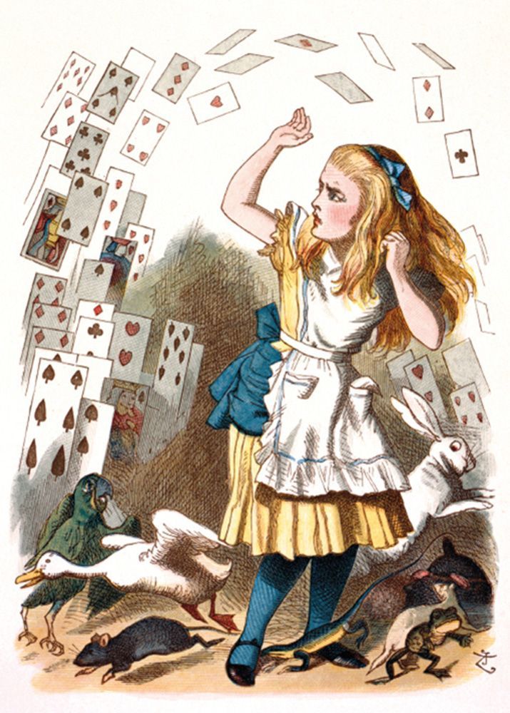 Alice and the shower of cards image 0