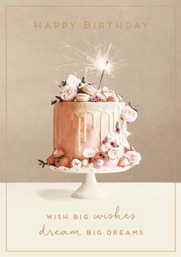 Wish Big Wishes Dream Big Dreams Birthday Card image 0