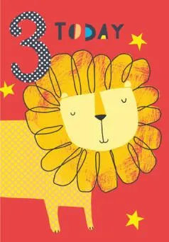 Lion 3 Today Birthday Card image 0