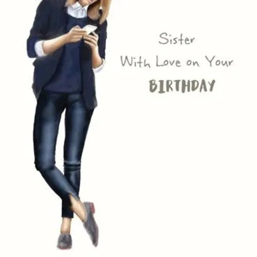 Sister With Love on Your Birthday Card image 0